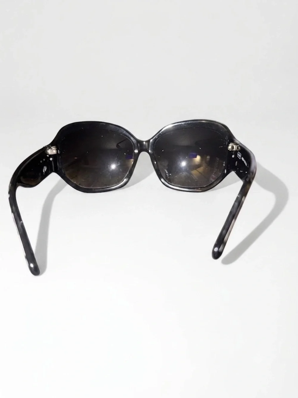 AUTHENTIC Vintage Coach Black Sunglasses with Gray Logo